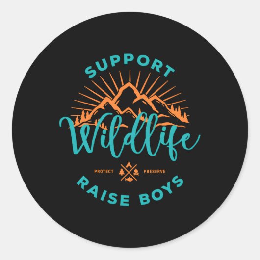 Steun voor wildgroei ronde sticker (Voorkant)