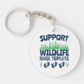 Steun voor Wildlife Raise Triplets Funny Triplet M Sleutelhanger (Voorkant)
