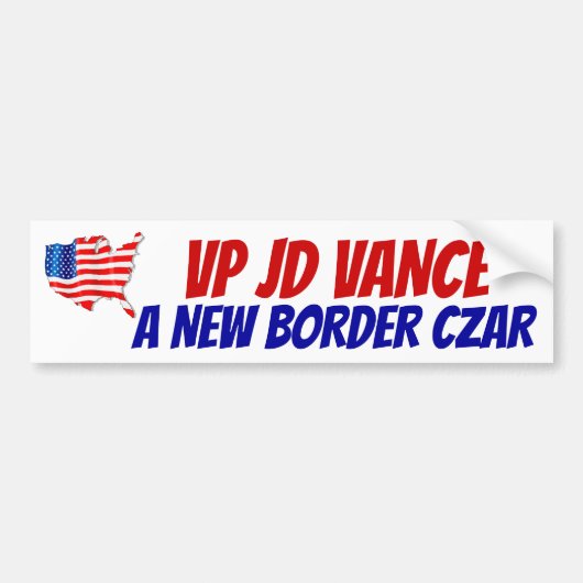STEUN VP JD VANCE EEN NIEUWE GRENS TSAAR USA! Vlag Bumpersticker (Voorkant)
