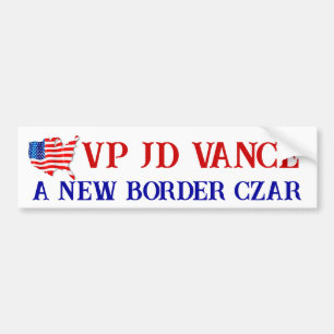 STEUN VP JD VANCE EEN NIEUWE GRENS TSAAR USA! Vlag Bumpersticker