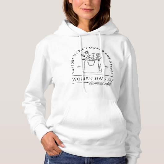 Steun vrouwen eigendom bedrijven gemeenschap esthe hoodie (Voorkant)