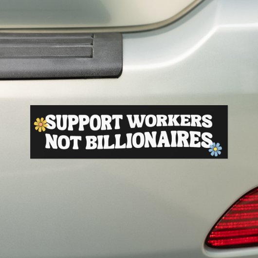 Steun Werkers Niet Miljonairs Bumpersticker (Op auto)