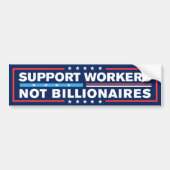 Steun Werkers Niet Miljonairs Bumpersticker (Voorkant)