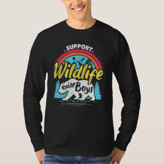 Steun Wilde Dieren Voed Op Wilde Jonge Kinderen Mo T-shirt