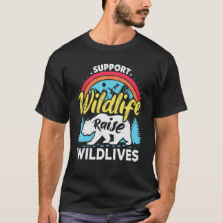 Steun Wilde Dieren Voed Op Wilde Jongens Kinderen  T-shirt