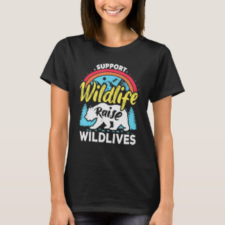 Steun Wilde Dieren Voed Op Wilde Jongens Kinderen  T-shirt