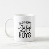 Steun Wildlife, Raise Boys Funny Mom Life Quote Koffiemok (Links)