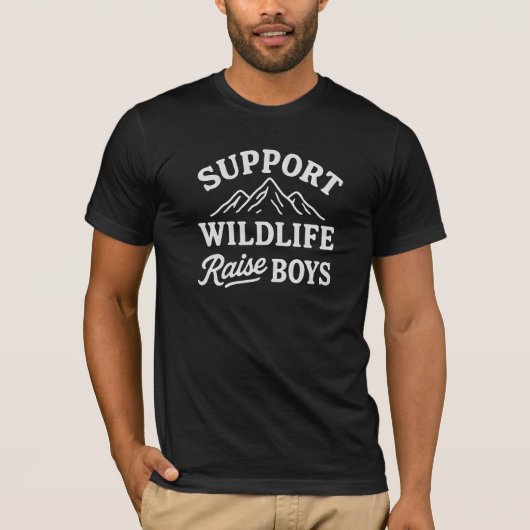 STEUN WILDLIFE Voed JONGENS op T-shirt (Voorkant)