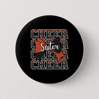 Steun Zus Boog Sport Cheerleader Cheerleading Of Ronde Button 5,7 Cm