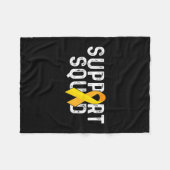 Steungroep _ gele lint _ kinderkanker fleece deken (Voorkant (Horizontaal))