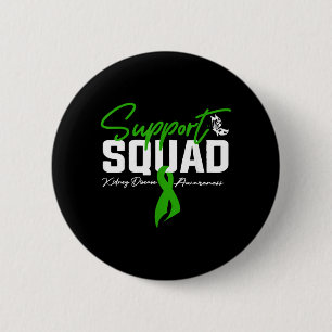 Steungroep Nierziekte Bewustzijnsmaand Groen Ronde Button 5,7 Cm