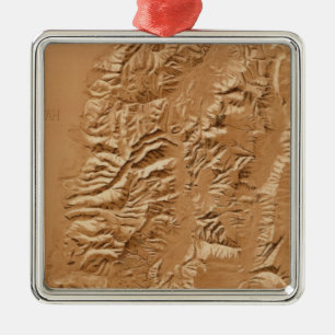 Steunkaart van Utah Metalen Ornament