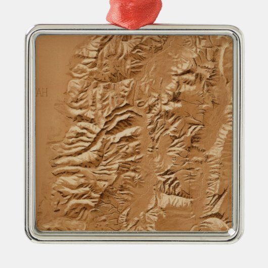 Steunkaart van Utah Metalen Ornament (Voorkant)