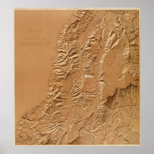 Steunkaart van Utah Poster (Voorkant)