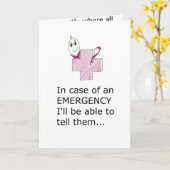 STEUNKAART VOOR IN NOOD KAART (Gele Bloem)