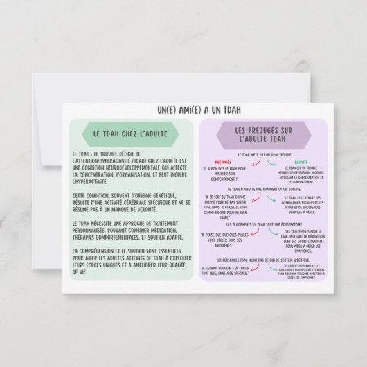 Steunkaart voor volwassenen met ADHD - Vrienden Kaart (Voorkant)