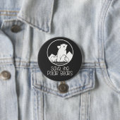Steunknop voor ijsberen ronde button 7,6 cm (In situ)