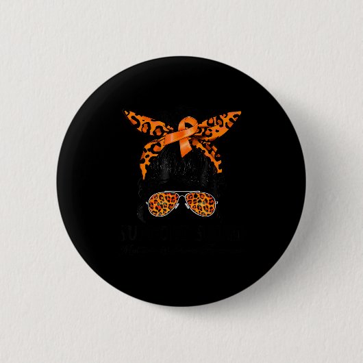 Steunploeg Multiple Sclerose Bewustzijn Rommelige Ronde Button 5,7 Cm (Voorkant)