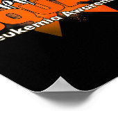 Steunploegen oranje lint leukemie kanker poster (Hoek)