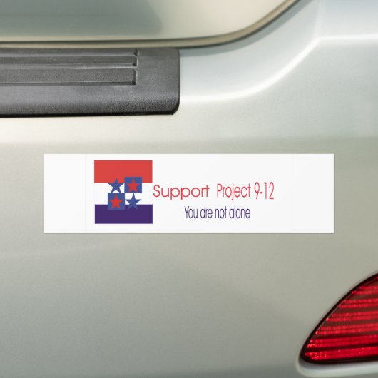 Steunproject 9-12 bumpersticker (Op auto)