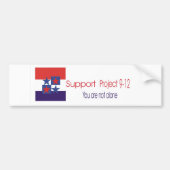 Steunproject 9-12 bumpersticker (Voorkant)