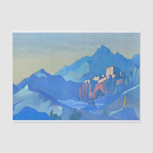 Steunpunt van de Geest door Nicholas Roerich Tissuepapier (Voorkant)