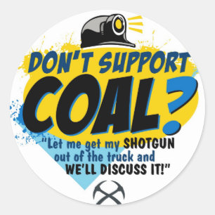 STEUNT U GEEN STEENKOOL? RONDE STICKER