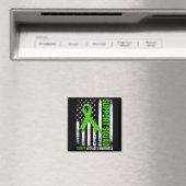 Steunteam Amerikaanse vlag groene lint VS Magneet (Insitu (Vaatwasser))