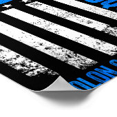 Steunteam Amerikaanse vlag usa darmkanker Poster (Hoek)