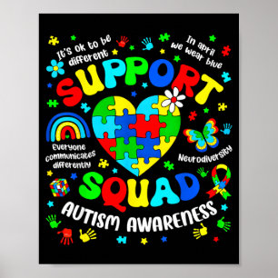 Steunteam autisme bewustzijn puzzel autistische ma poster