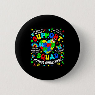 Steunteam autisme bewustzijn puzzel autistische ma ronde button 5,7 cm