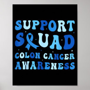 Steunteam colon kanker bewustzijn poster