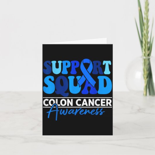 Steunteam colorectaal darmkanker bewustzijn kaart (Voorkant)