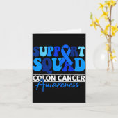 Steunteam colorectaal darmkanker bewustzijn kaart (Gele Bloem)