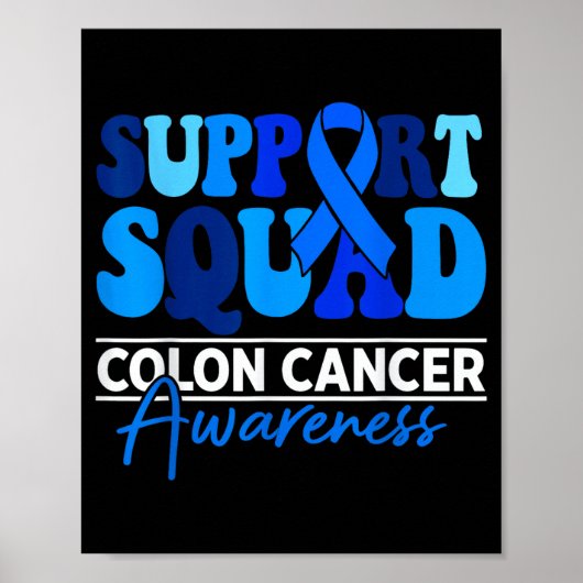 Steunteam colorectaal darmkanker bewustzijn poster (Voorkant)
