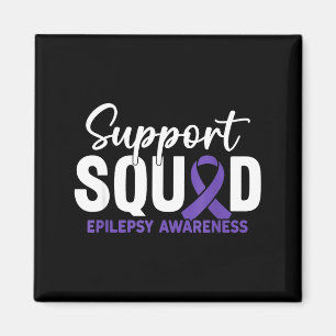 Steunteam epilepsie bewustzijn paarse lint magneet
