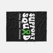 Steunteam Groene Lint Nierziekte Fleece Deken (Voorkant (Horizontaal))