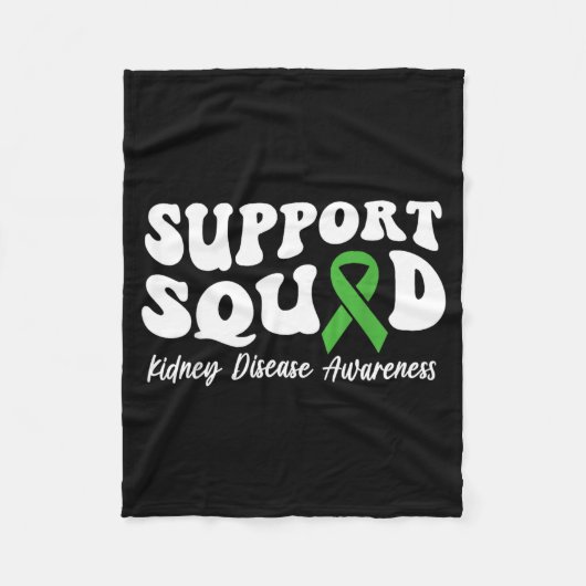 Steunteam Groene Lint Nierziekte Fleece Deken (Voorkant)