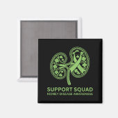 Steunteam Groene Lint Nierziekte Magneet (Voorkant / Achterkant)