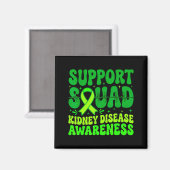 Steunteam groene lint nierziekte magneet (Voorkant / Achterkant)