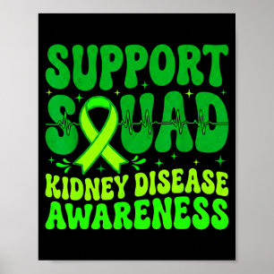 Steunteam groene lint nierziekte poster