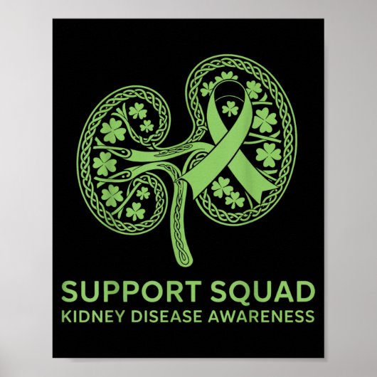Steunteam Groene Lint Nierziekte Poster (Voorkant)