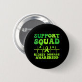 Steunteam Groene Lint _ Nierziekte Ronde Button 5,7 Cm (Voorkant /achterkant)