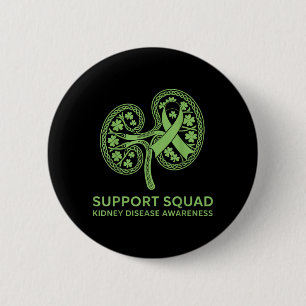 Steunteam Groene Lint Nierziekte Ronde Button 5,7 Cm