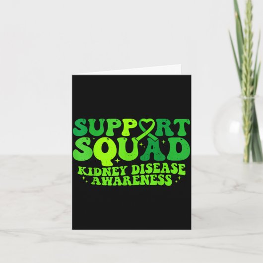 Steunteam groene lint pkd nierziekte kaart (Voorkant)