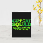 Steunteam groene lint pkd nierziekte kaart (Gele Bloem)