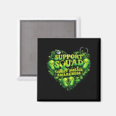 Steunteam groene lint vlinder pkd nier magneet (Voorkant / Achterkant)