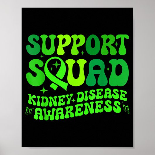 Steunteam groene pkd nierziekte lintSteun Poster (Voorkant)