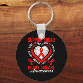 Steunteam Hartziektebewustzijn Supporter Rood Sleutelhanger (Voorkant)