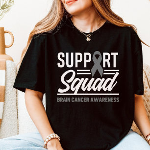 Steunteam Hersenkanker Bewustzijn Grijze Lint T-shirt